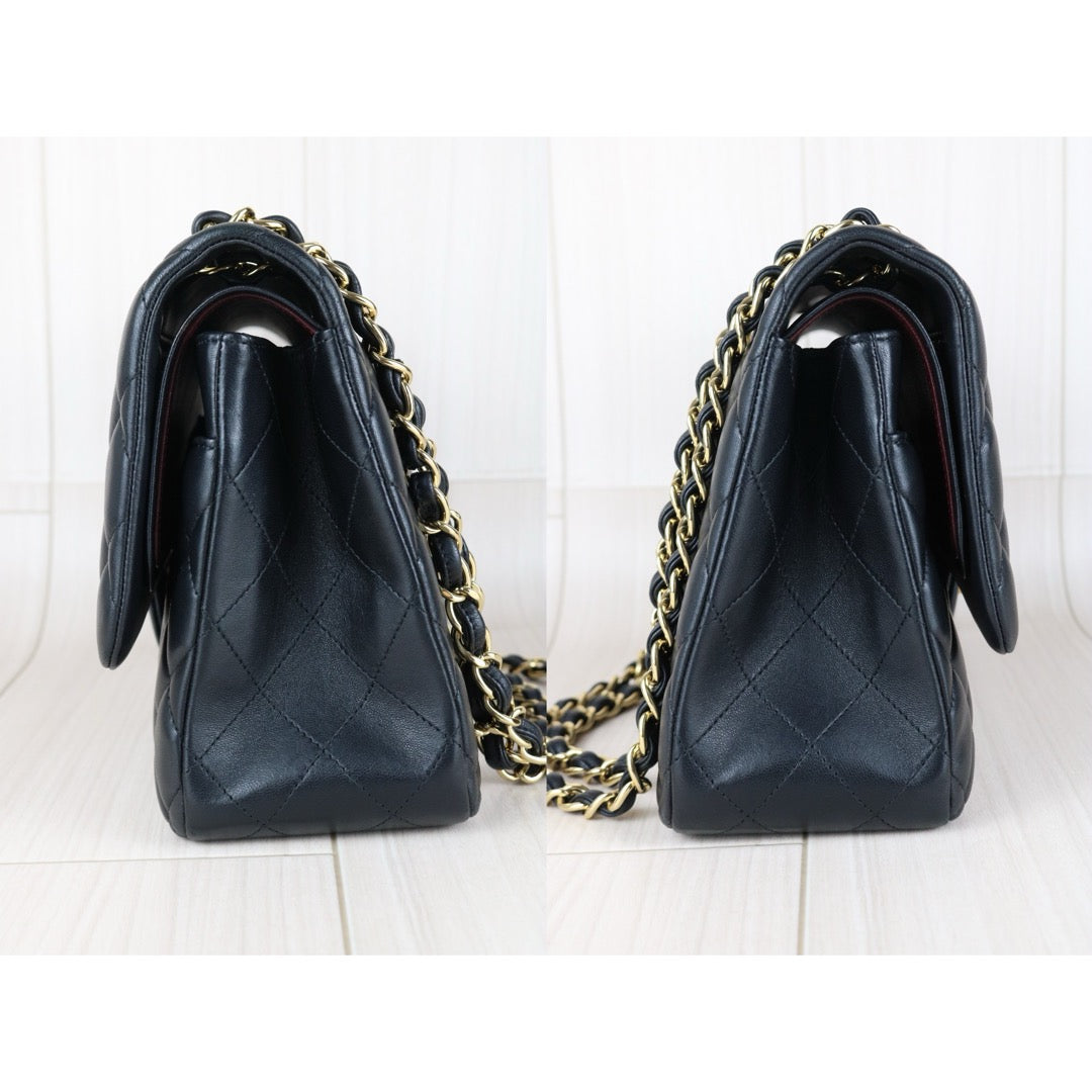 Very Good ( Rank A)｜ CHANEL Matrasse Chain Lamb Skin Jumbo Black  Made In 2014 Year｜S25092401