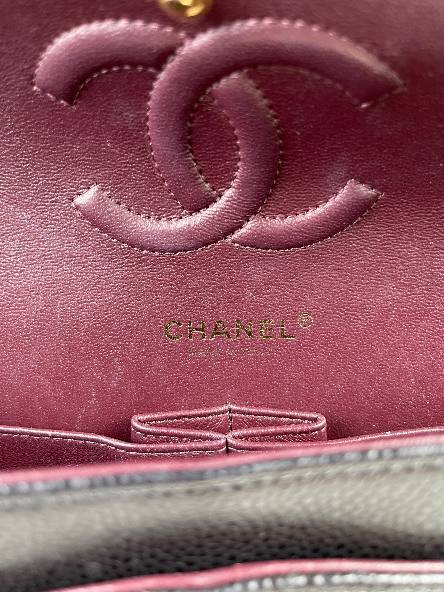 Include Entrupy Certificate of Authenticity｜Very Good ( Rank A)｜ CHANEL Caviar Skin Calf Leather Double Flap 25