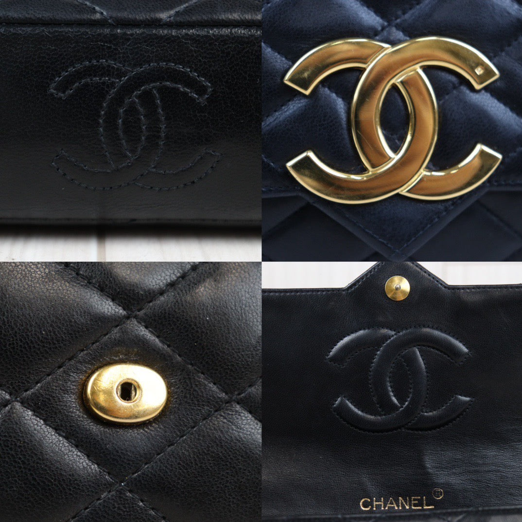 Rank AB ｜ CHANEL Matrasse Lambskin Shoulder Bag Black Made In 1986-1988Year｜23122106