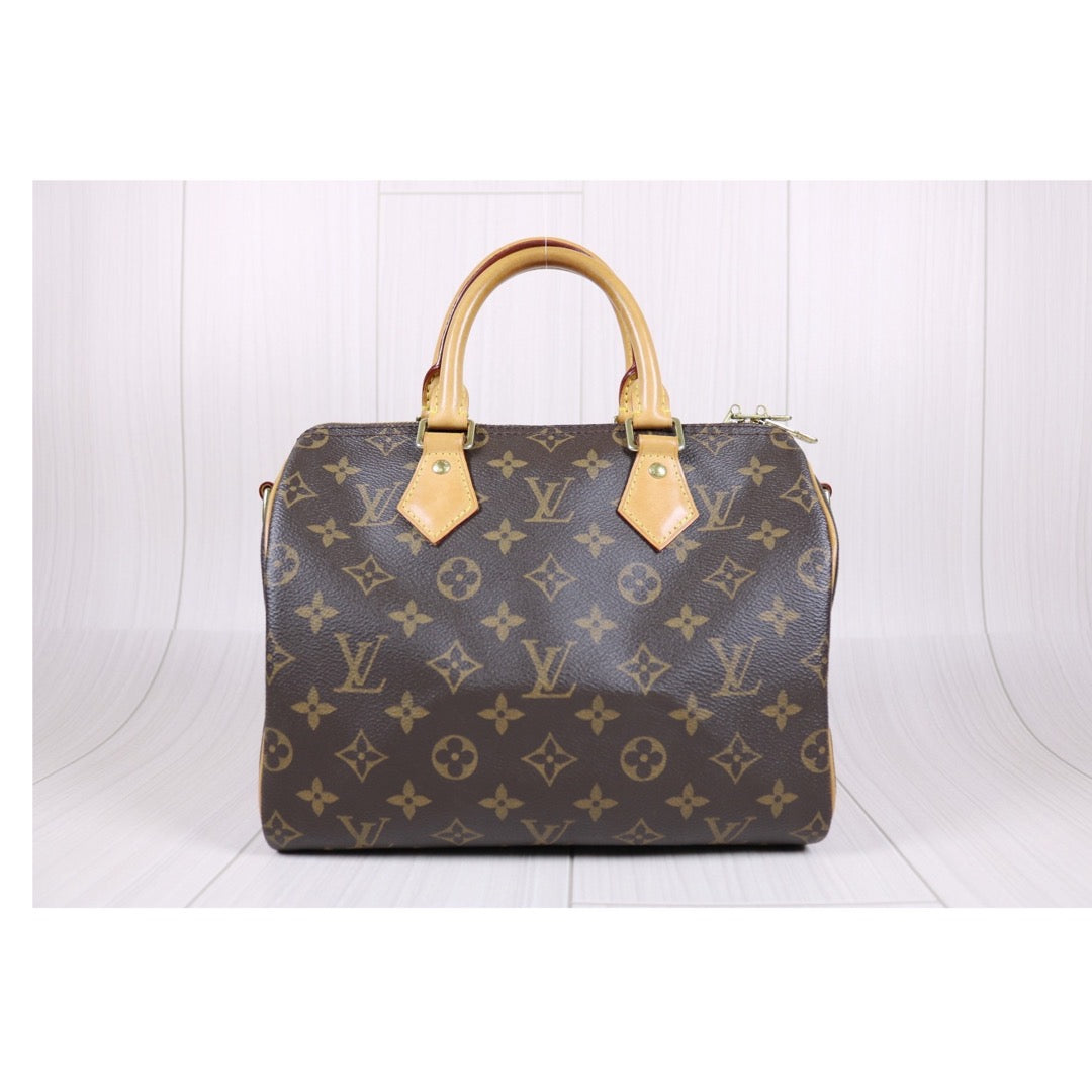 Rank AB｜ LV Monogram Speedy 25 Hand Bag With Shoulder Strap｜S24030416