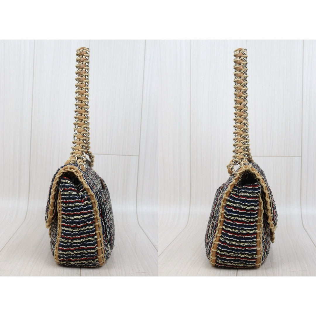 Very Good ( Rank A)｜ CHANEL Tweed Weave Single Flap 30 Shoulder Bag Made in 2010-2011Year｜Y25112506