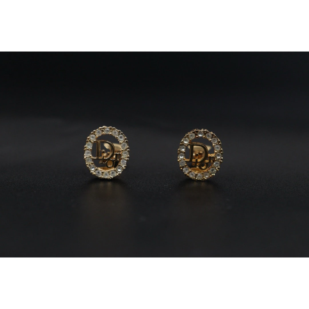 Very Good ( Rank A) ｜ Dior CD Rhinestone Earring ｜V25110613