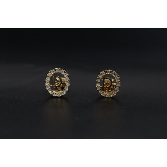 Very Good ( Rank A) ｜ Dior CD Rhinestone Earring ｜V25110613