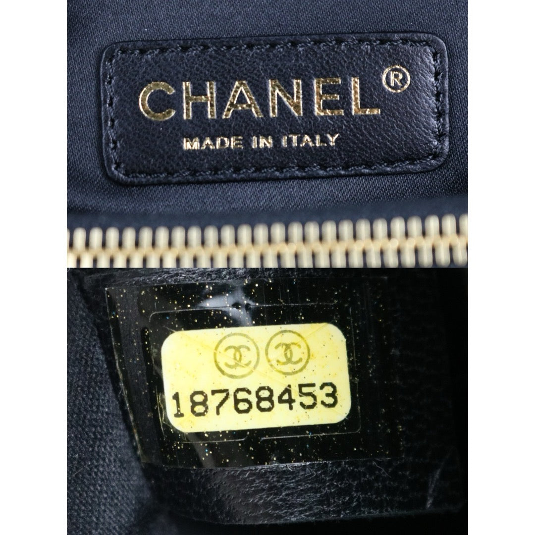 Include Entrupy Certificate of Authenticity｜Excellent( Rank SA) ｜ CHANEL Caviar Skin Matrasse Chain GST Tote Bag  Black  Made In 2013-2014Year｜S26070203