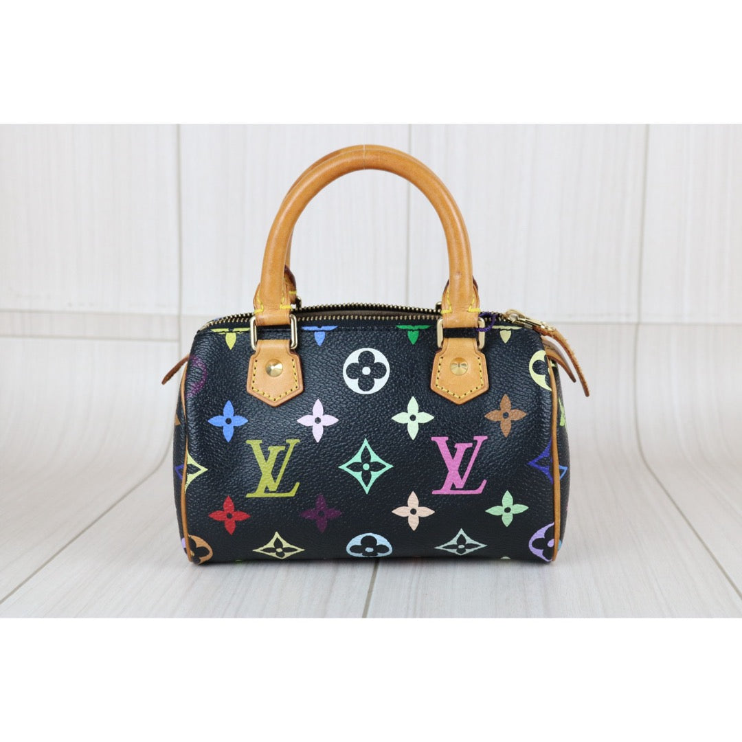 Include Entrupy Certificate of Authenticity｜Good ( Rank AB)｜  Louis Vuitton Monogram  Multicolor Nano Speedy Hand Bag ｜W26032601