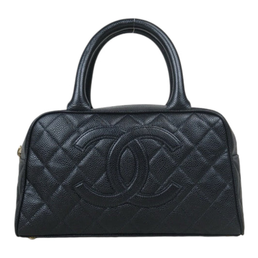 Very Good ( Rank A)｜ CHANEL  Caviar Skin Leather Calf Leather Bowling Bag Hand Bag Made In 2003～2004 Year｜24092607