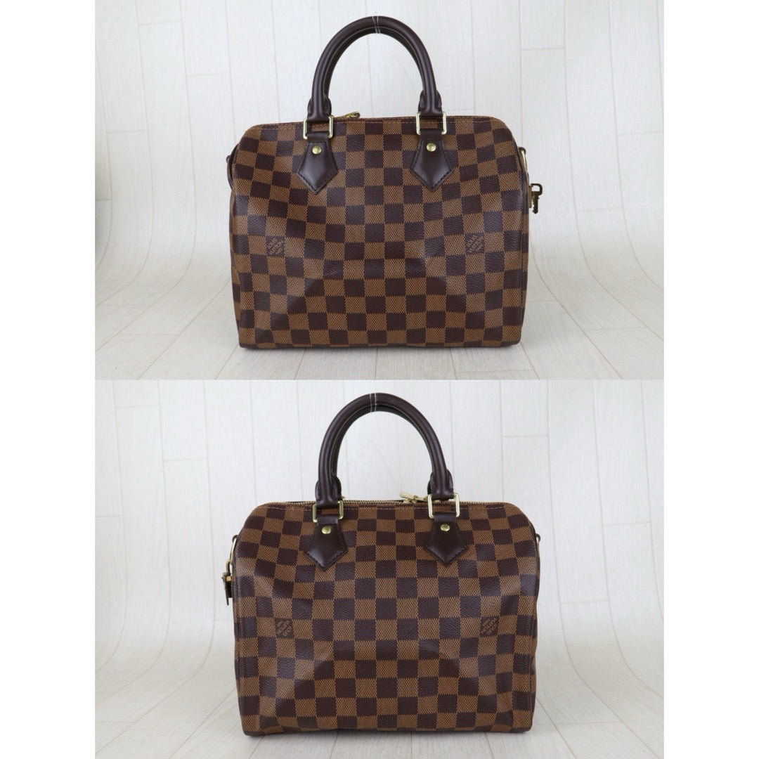 Include Entrupy Certificate of Authenticity｜Very Good ( Rank A) ｜ Louis Vuitton Damier Speedy 25 Hand Bag With Shoulder Strap｜S26072540