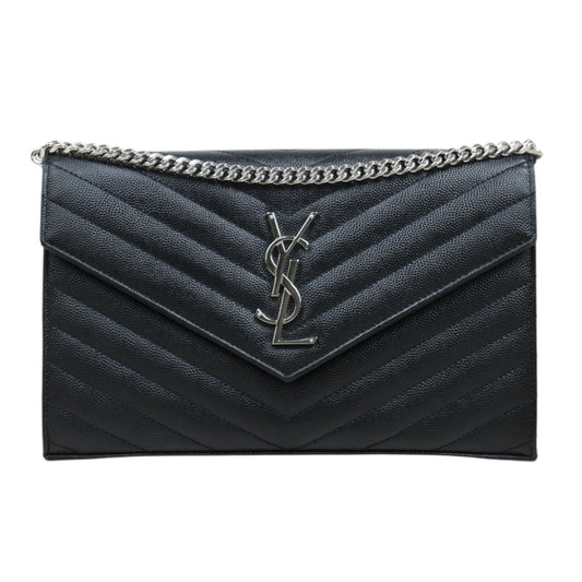 Very Good ( Rank A)｜  Saint Laurent YSL Caviar Skin Shoulder Bag Black｜W25051602