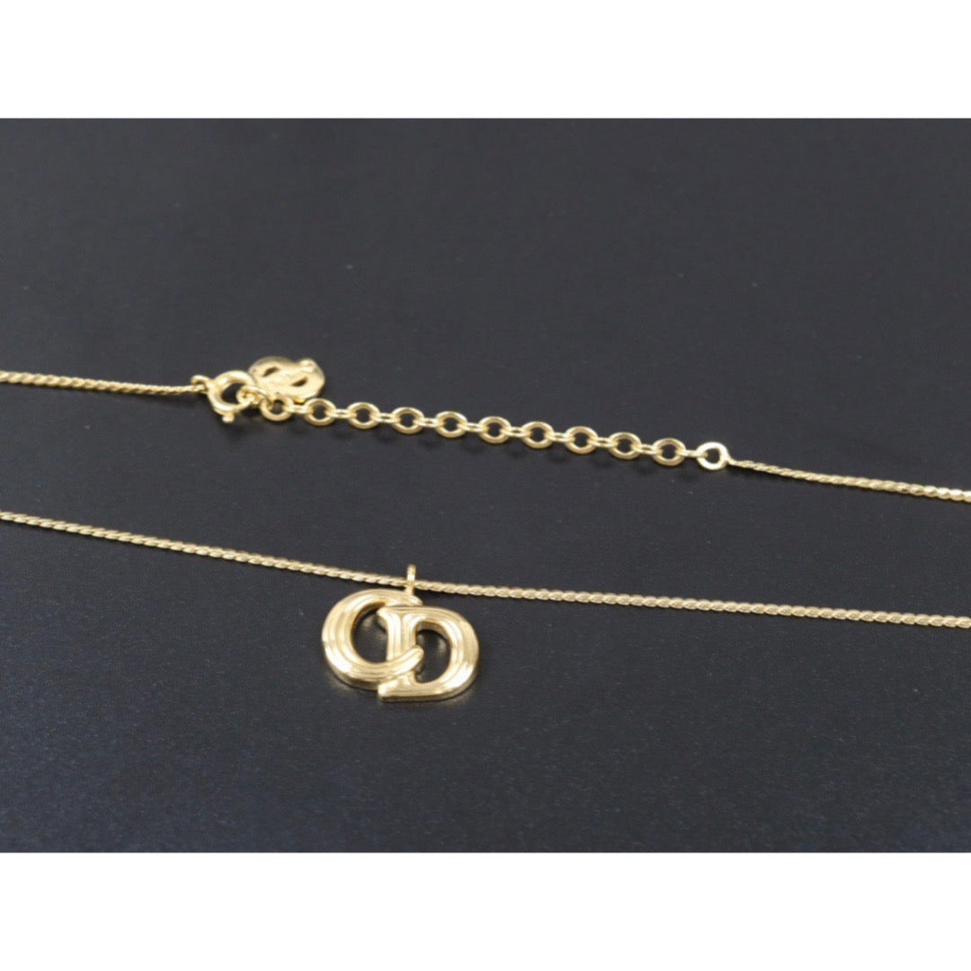 Rank A ｜ Dior CD Necklace Gold Plated ｜24042512