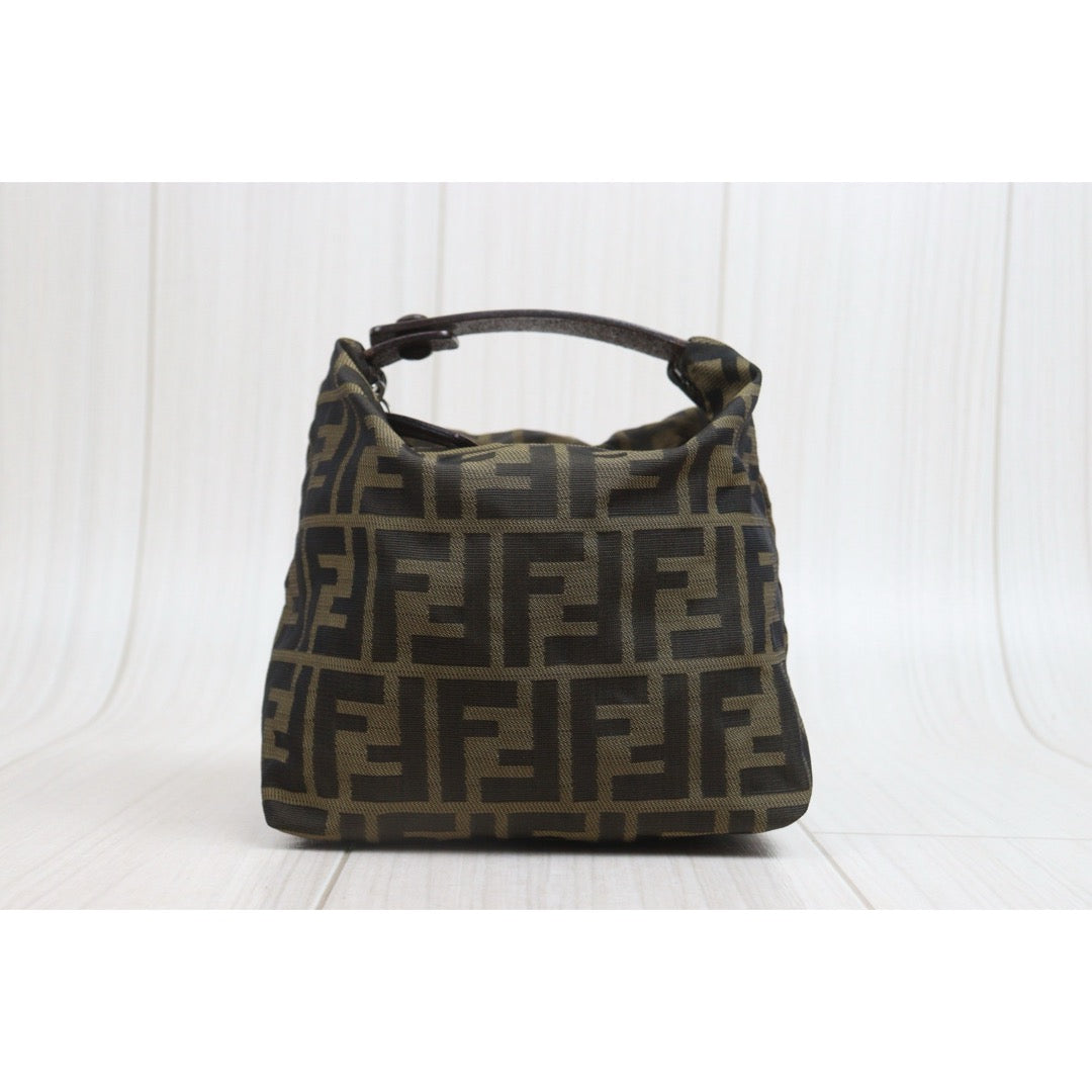 Include Entrupy Certificate of Authenticity｜Very Good ( Rank A)｜ FENDI Zucca Mamma Mini Hand Bag ｜26091804