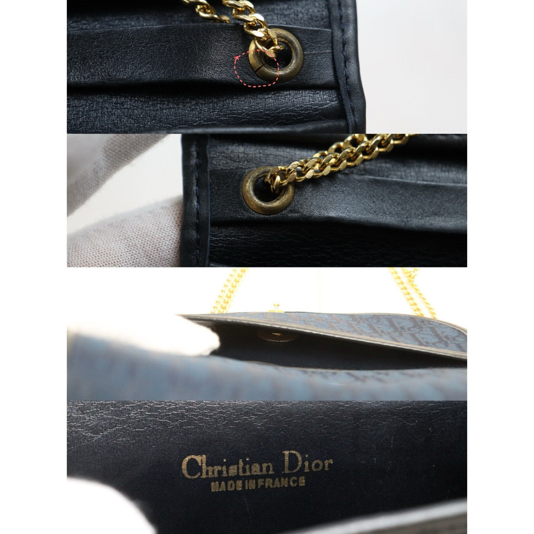 Good ( Rank AB)｜ Dior  Trotter Vintage Chain  Shoulder Bag Navy Blue｜26021906