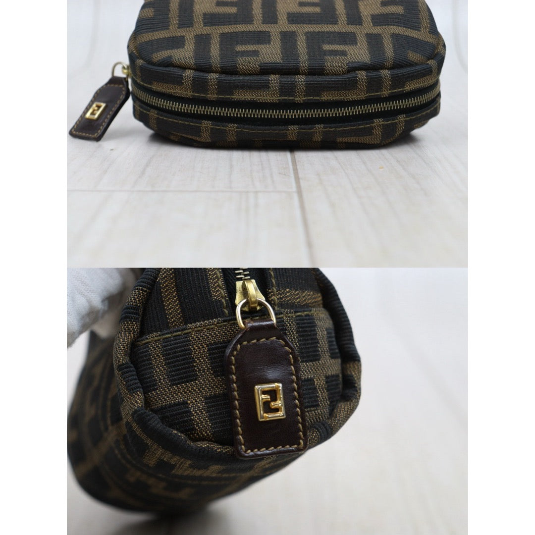 Good ( Rank AB)｜ FENDI  Zucca Mamma Cosmetic Pouch ｜25090107