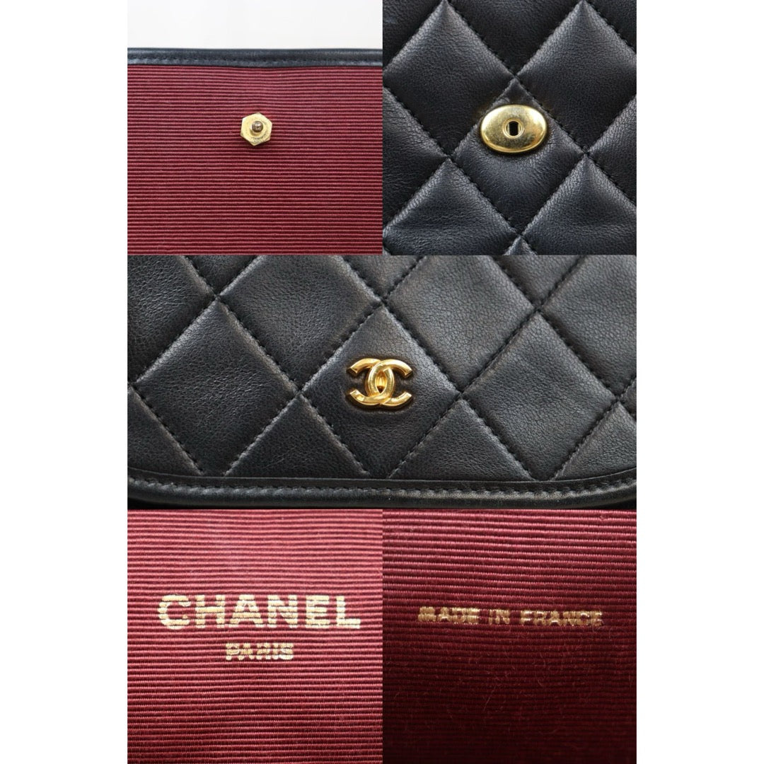 Very Good ( Rank A) ｜ CHANEL Mini Coco Mark Matrasse Lambskin Chain Shoulder Bag ｜24091929