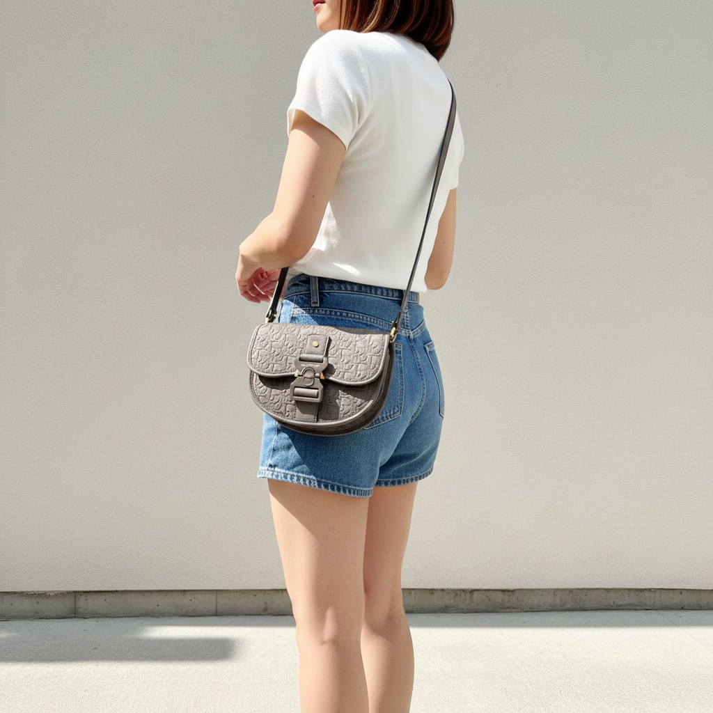 Include Entrupy Certificate of Authenticity｜Very Good ( Rank A) ｜Dior Trotter Mini Gallop Shoulder Bag Grey｜S26031506