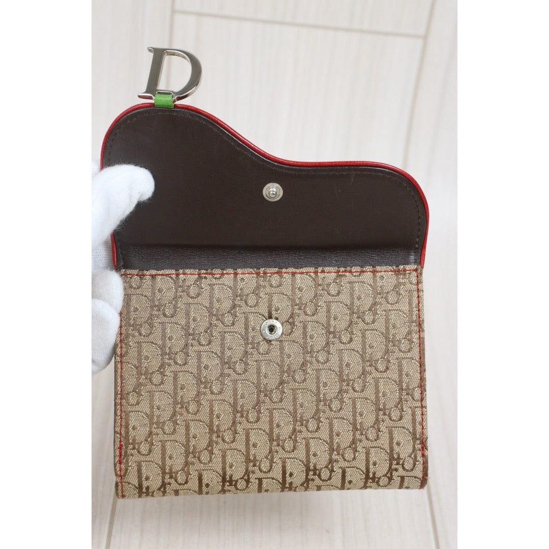 Include Entrupy Certificate of Authenticity｜Very Good ( Rank A)｜Dior Trotter Rasta Saddle Wallet ｜26101407