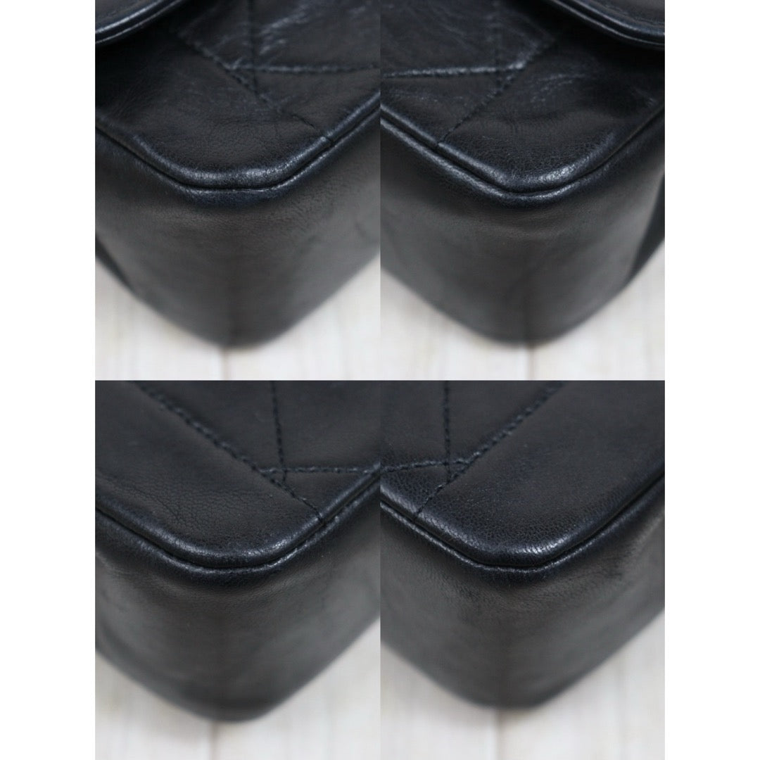 Include Entrupy Certificate of Authenticity｜Good ( Rank AB)｜ CHANEL  Lamb Skin Mini Diana  Chain Shoulder Bag Made in 1989-1991Year｜26051305