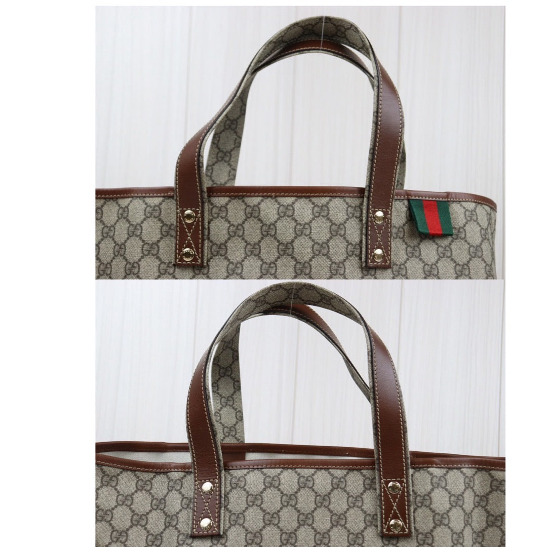 Rank A｜ GUCCI Vintage GG Canvas Tote Bag ｜Q24030513