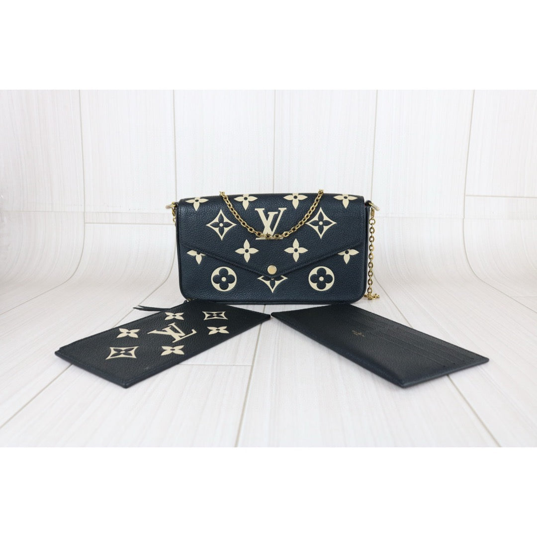 Good ( Rank AB)｜LV Monogram Pochette Felicie Shoulder Bag Black｜B25041504