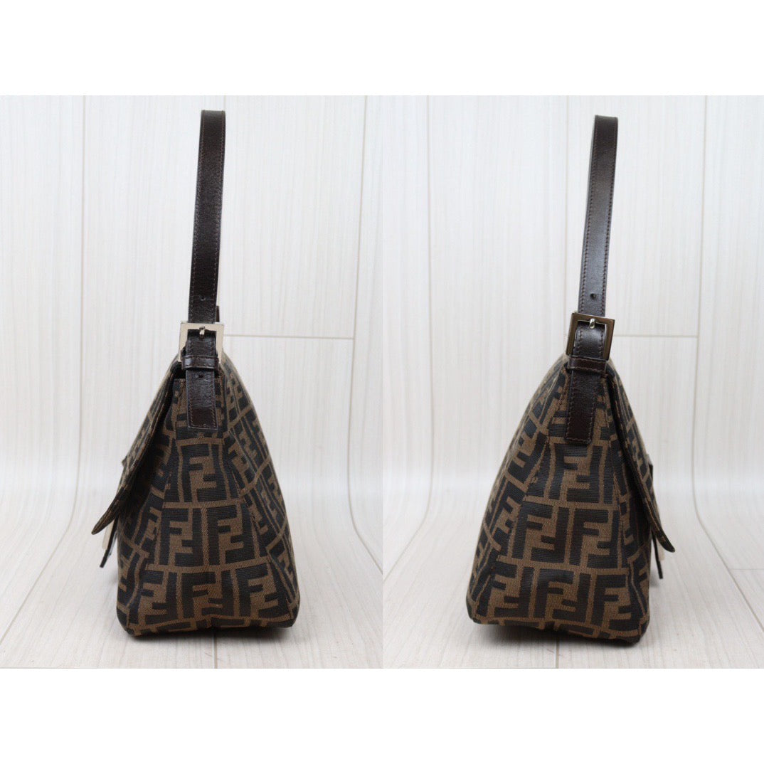 Rank A｜ FENDI Zucca Mamma Baguette Shoulder Bag ｜Q24051616