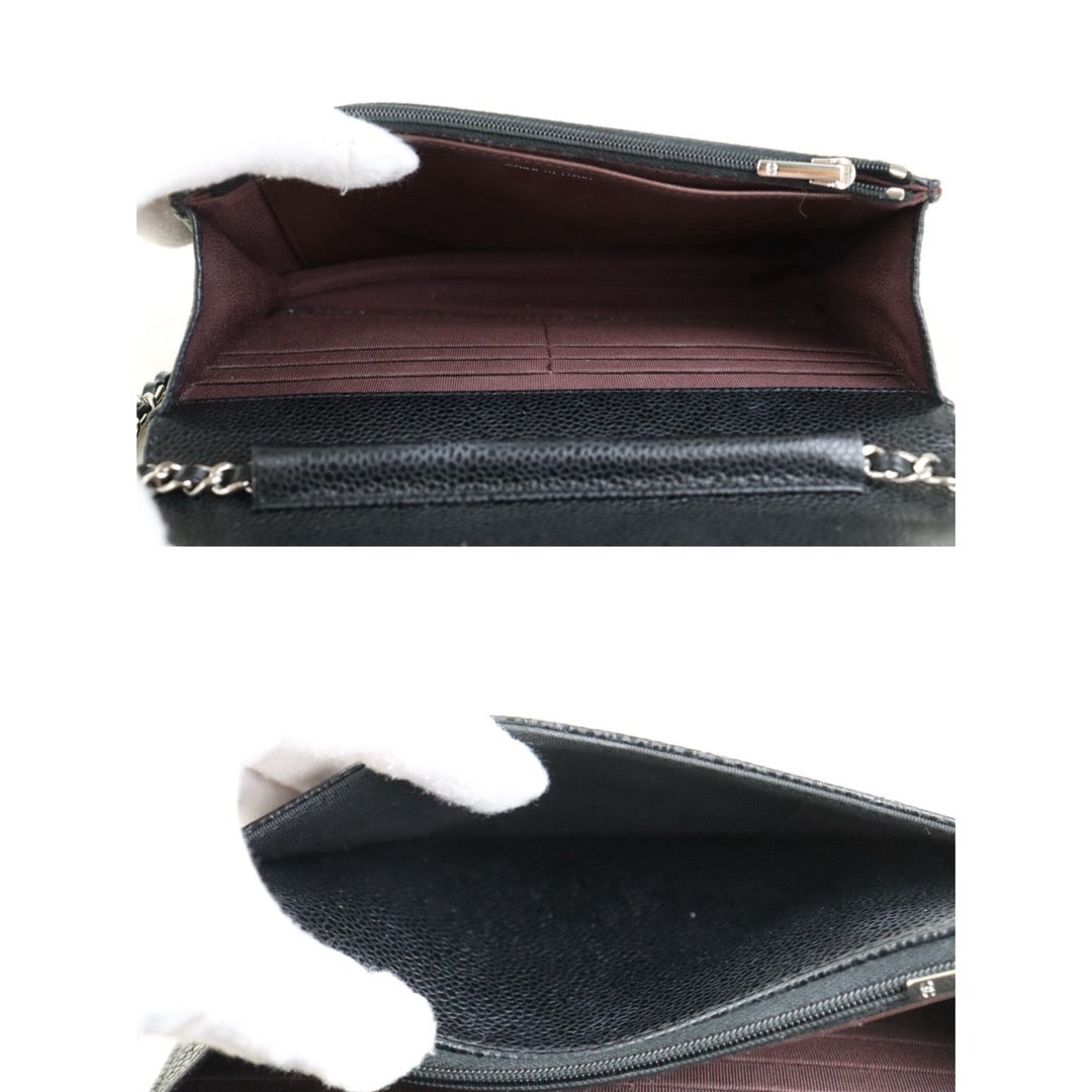 Very Good ( Rank A) ｜ CHANEL Matrasse Chain Caviar Skin WOC19 Shoulder Bag Black Made In 2020Year ｜S26013001