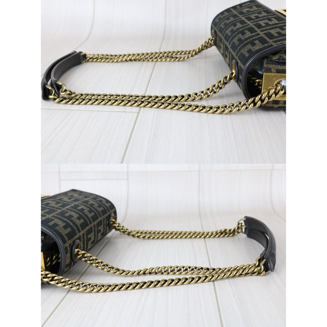 Very Good ( Rank A)｜ FENDI Zucca Mamma Baguette  Chain Shoulder Bag PM Current Model｜S25103008