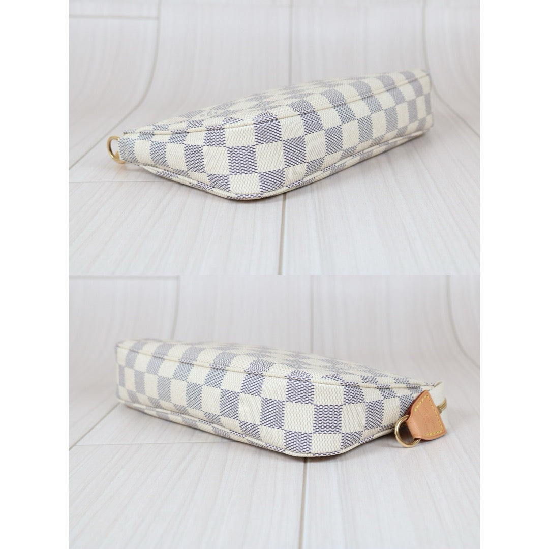 Excellent（Rank SA）｜ LV Damier Azur Pochette Accessoires White IC Chips Model｜S24091404