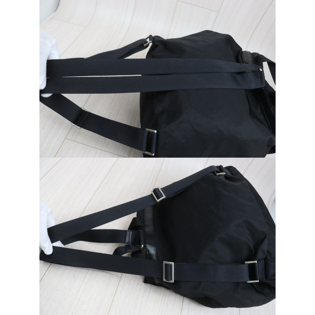 Include Entrupy Certificate of Authenticity｜Good ( Rank AB)｜Prada  Nylon Black Backpack Medium｜26101601