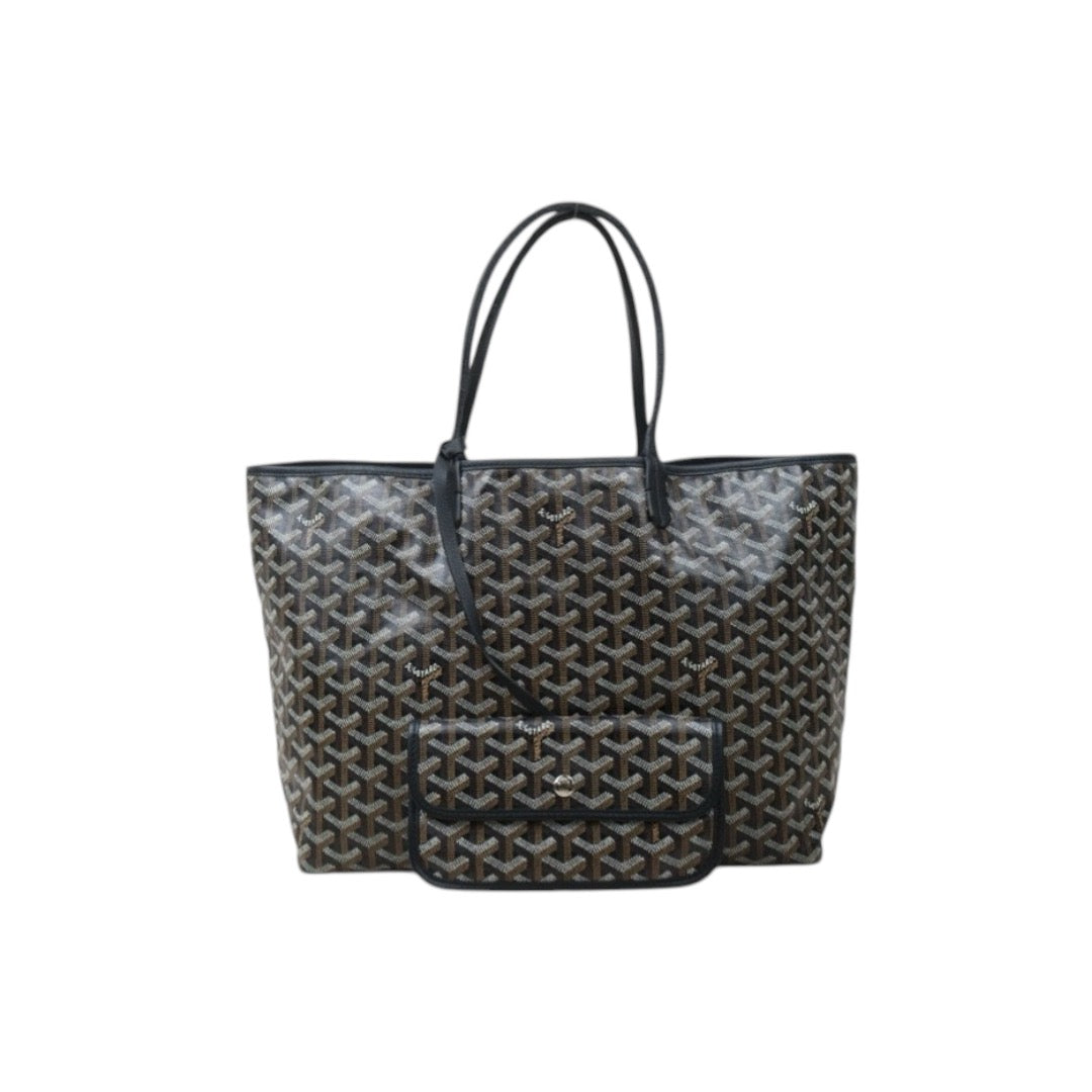 Good ( Rank AB) ｜ Goyard Saint-Louis PM Tote Bag Black｜V24110748