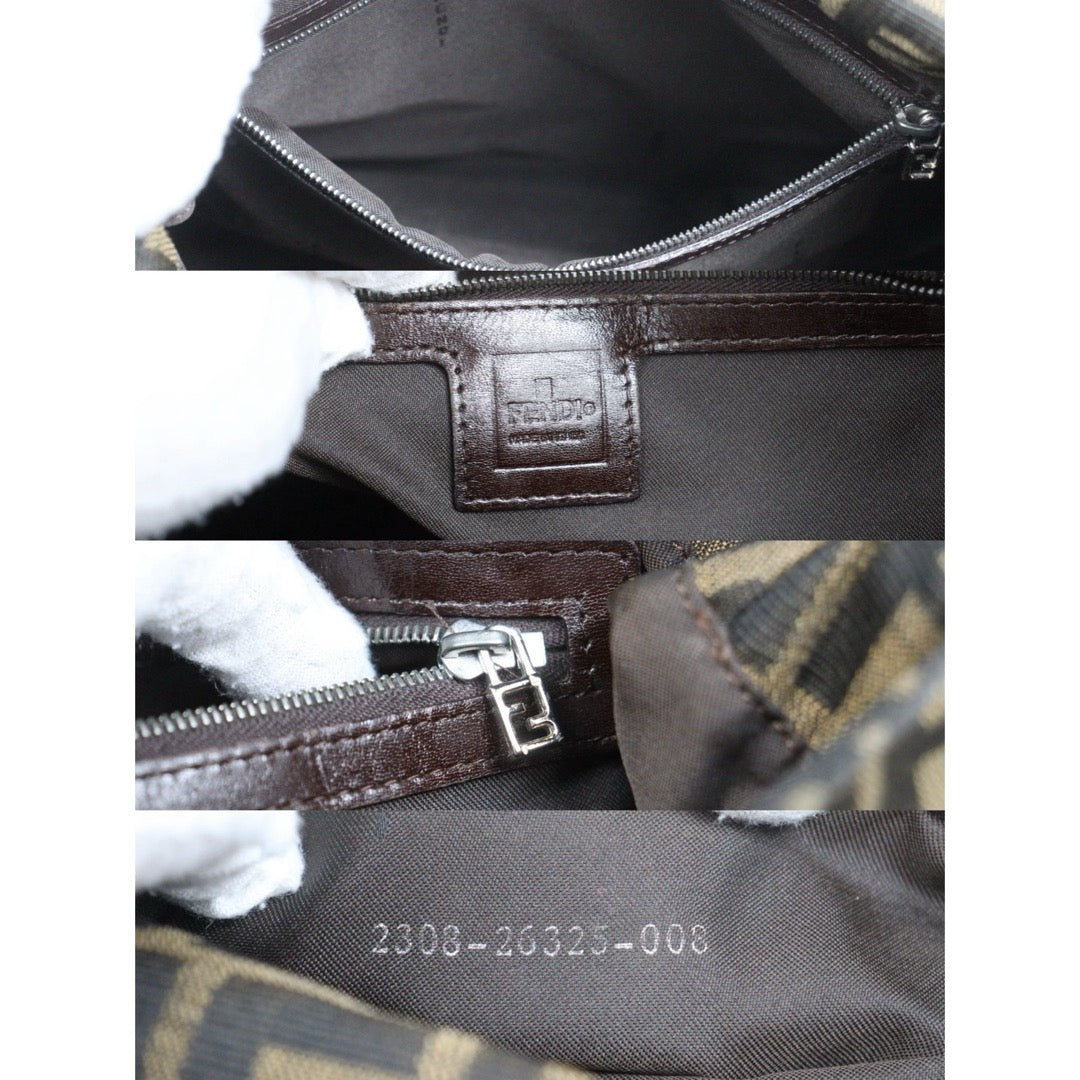 Third installment 3/3 ｜ Include Entrupy Certificate of Authenticity｜Good ( Rank AB)｜ FENDI Zucca Mamma Baguette  Shoulder Bag  ｜26042005