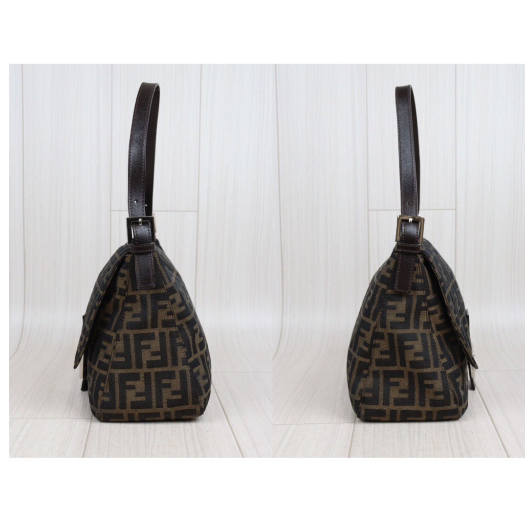 Rank A｜ FENDI Zucca Mamma Baguette Shoulder Bag ｜23112315