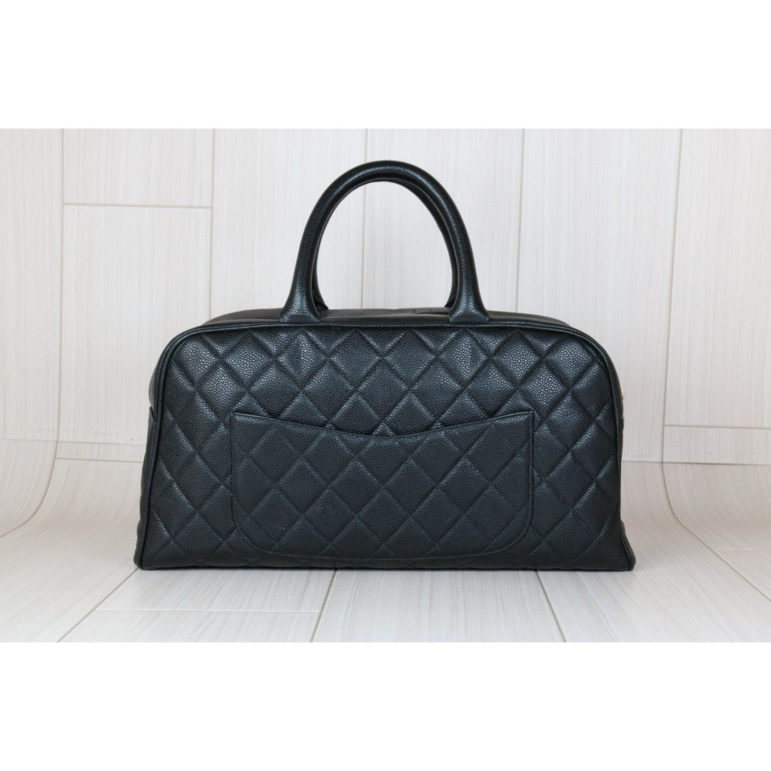 Very Good ( Rank A)｜ CHANEL  Caviar Skin Leather Calf Leather Bowling Bag Hand Bag Made In 2003～2004Year｜S24090504