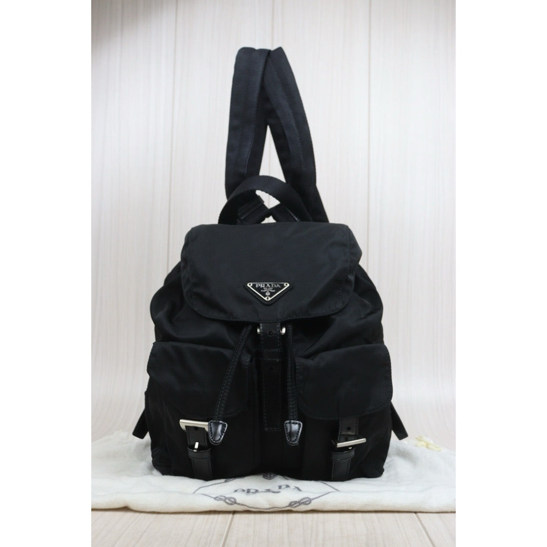 Include Entrupy Certificate of Authenticity｜Very Good ( Rank A)｜ PRADA Re-Nylon Black Backpack Small ｜26081809