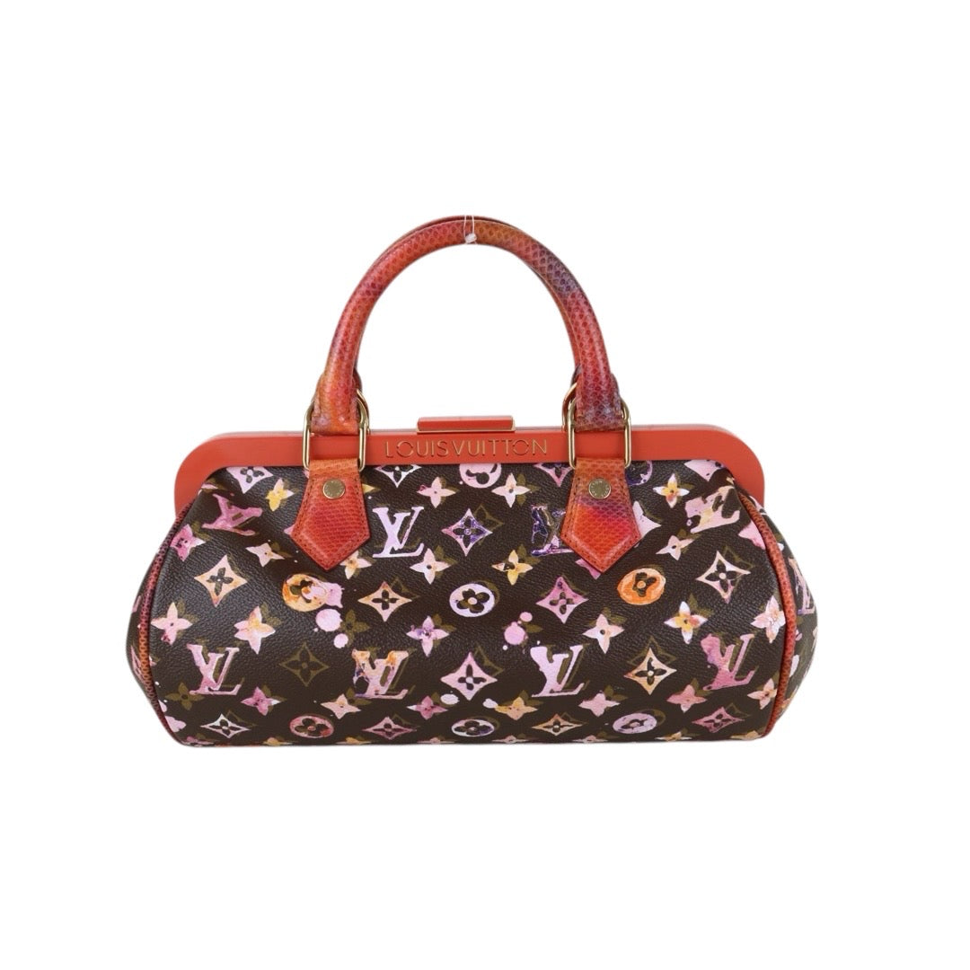 Include Entrupy Certificate of Authenticity｜Excellent（Rank SA）｜ Louis Vuitton Richard Prince Monogram Watercolor Papillon Frame Top Handle Bag｜S26081801