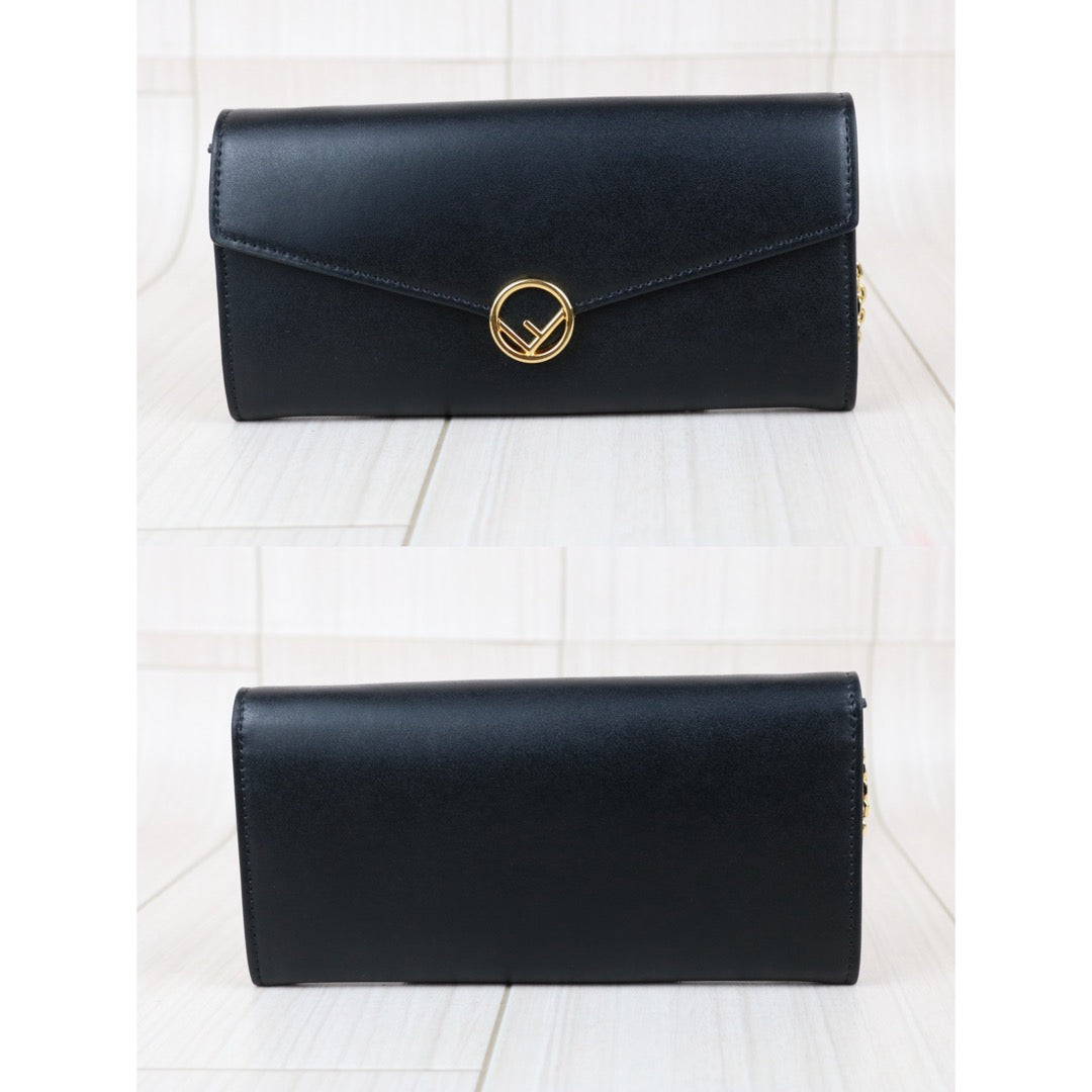 Include Entrupy Certificate of Authenticity｜Excellent（Rank SA）｜ FENDI Calf Leather WOC Chain Bag Black｜Z26092301