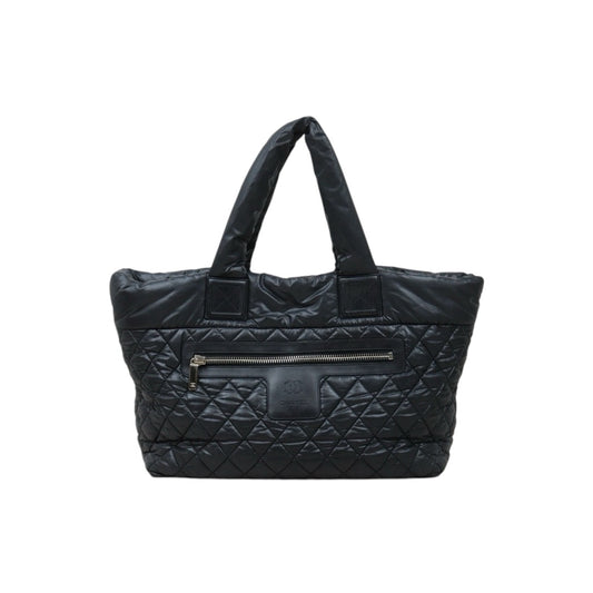 Very Good ( Rank A)｜ CHANEL Down Tote Bag  Black Made in 2010-2011Year ｜P24120205