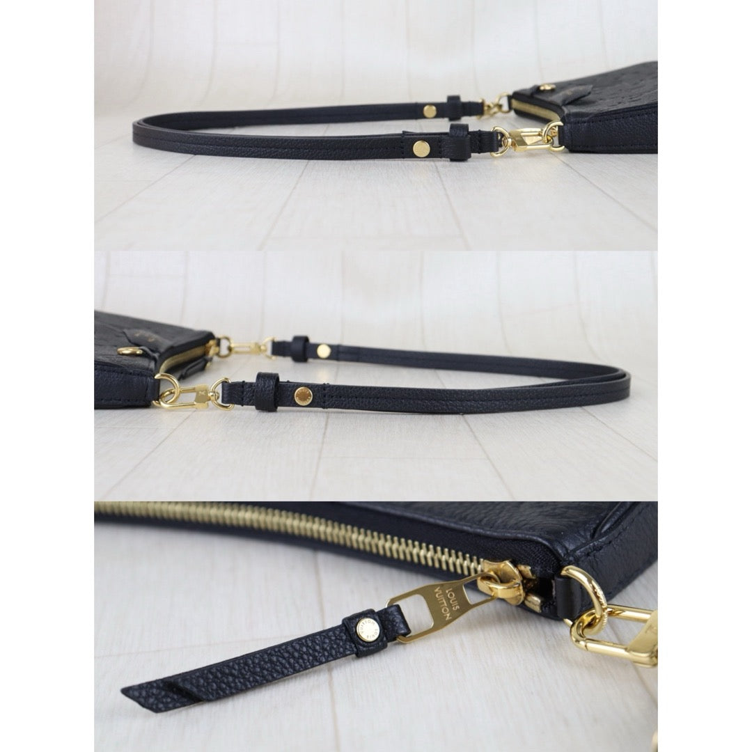 Include Entrupy Certificate of Authenticity｜Excellent（Rank SA）｜Full Set Louis Vuitton Monogram Empreinte Easy Pouch On Strap Black ShoulderBag IC Chips Model｜S26052002