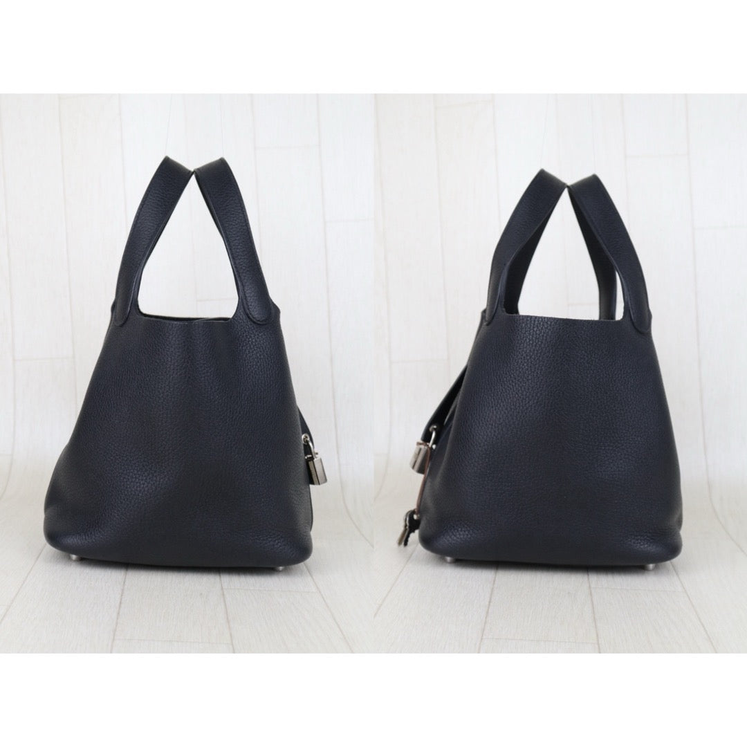 Very Good ( Rank A)｜ Hermes Picotin Lock 18 TC Leather HandBag Black C Stamp Made In 2018Year｜H25081801