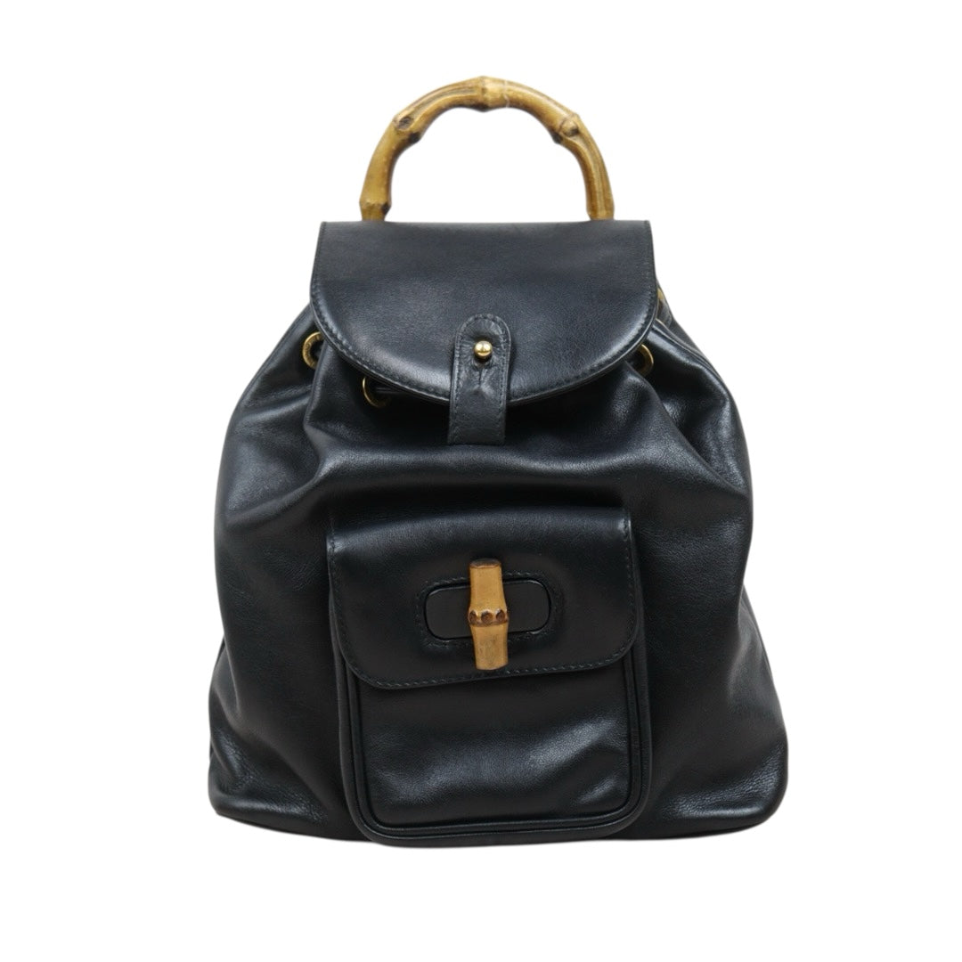 Good ( Rank AB)｜GUCCI Bamboo Calf Leather Mini Backpack Back｜25111901