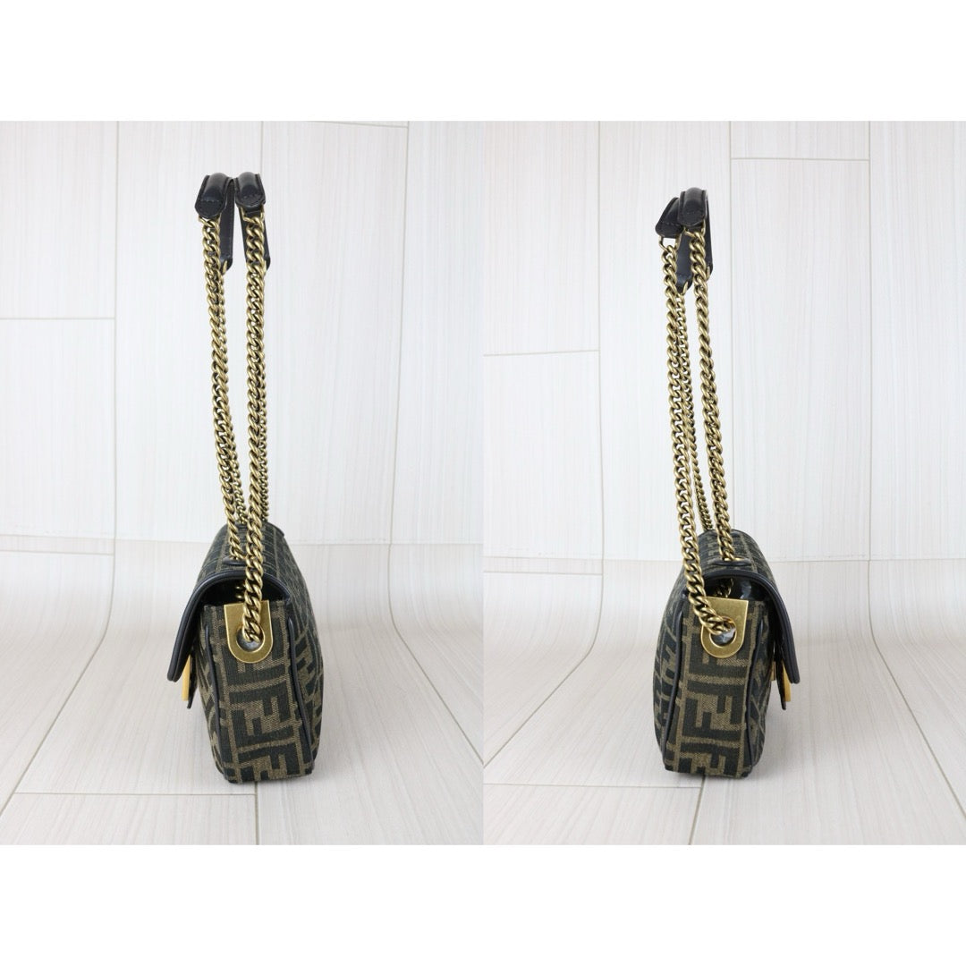 Very Good ( Rank A)｜ FENDI Zucca Mamma Baguette  Chain Shoulder Bag PM Current Model｜S25103008