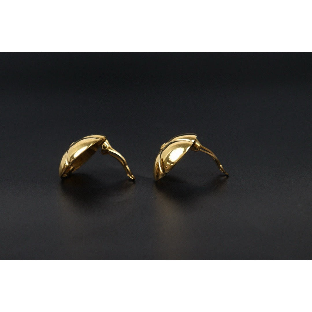 Very Good ( Rank A) ｜CHANEL Camellia Gold 24 Plated Earrings ｜S24112507