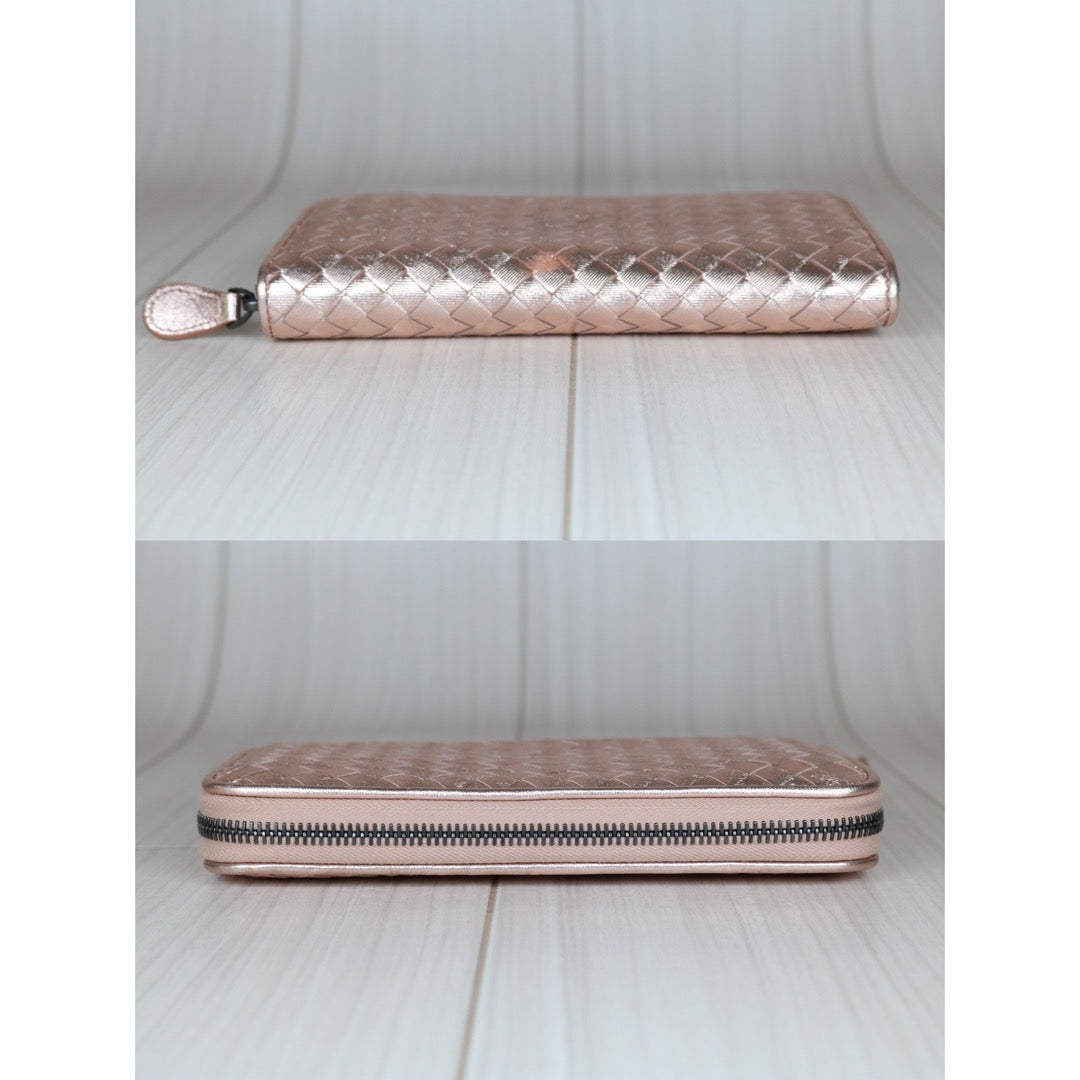 Very Good ( Rank A)｜  Bottega Veneta  Braid Long Wallet Pink｜S24060703