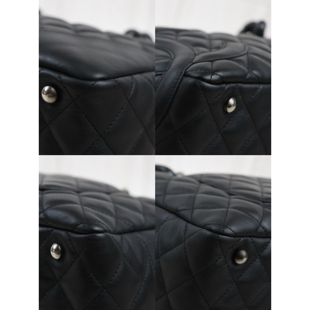 Very Good ( Rank A)｜ CHANEL Cambon Line Bowling Bag Black Made In 2003～2004 Year｜25092602