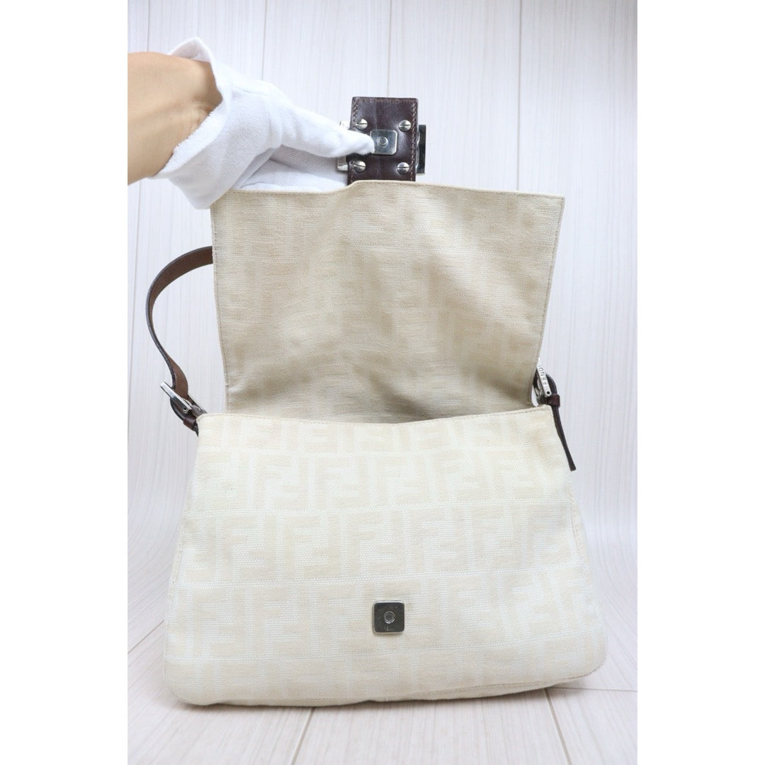Include Entrupy Certificate of Authenticity｜Good ( Rank AB)｜ FENDI Zucca Mamma Baguette  Shoulder Bag  ｜26083102