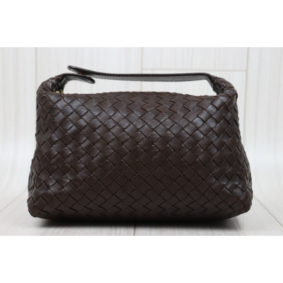 Very Good ( Rank A)｜ Bottega Veneta Lamb Skin  Braid HandBag Brown｜25052909