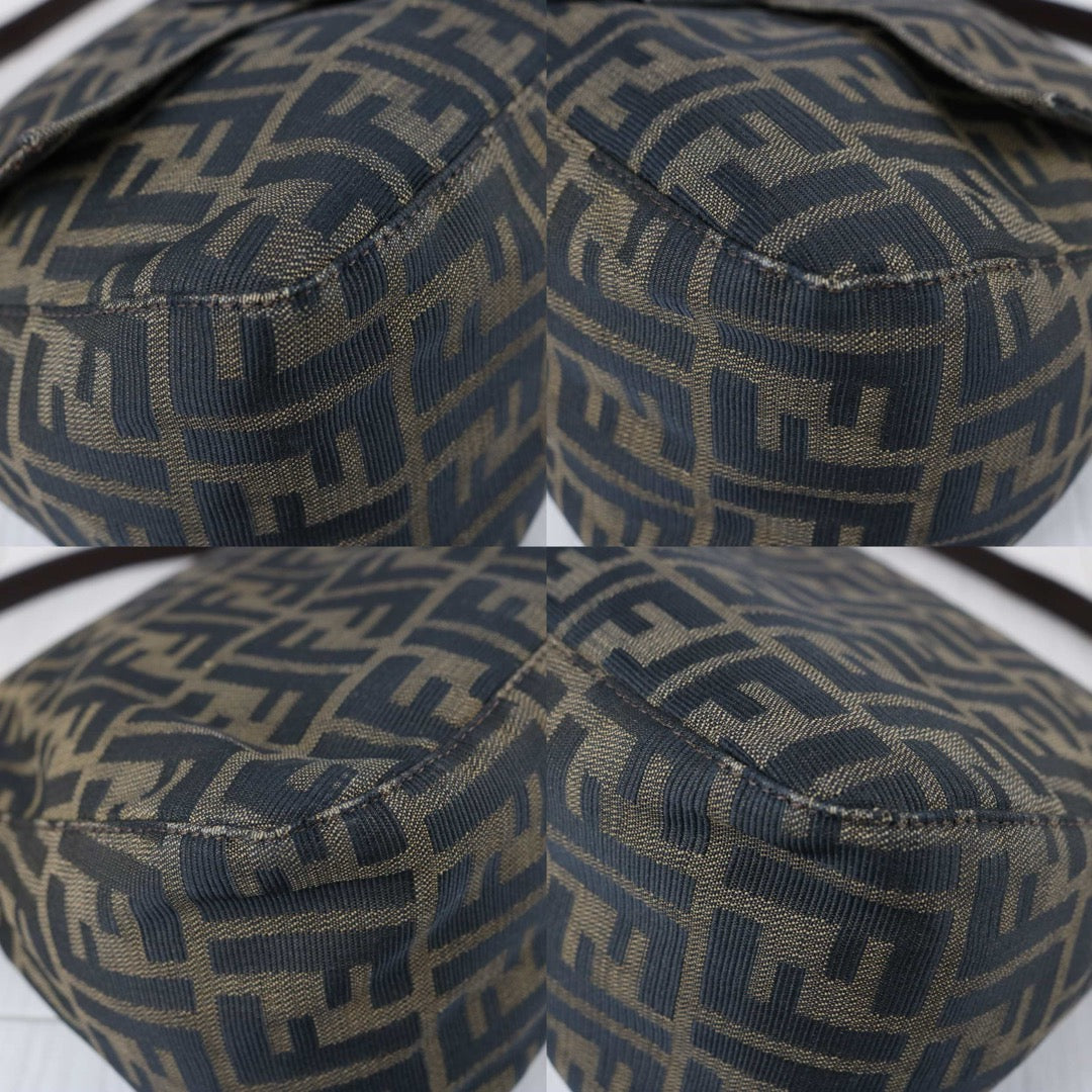 Include Entrupy Certificate of Authenticity｜Good ( Rank AB)｜ FENDI Zucca Mamma Baguette  Shoulder Bag  ｜S26041201