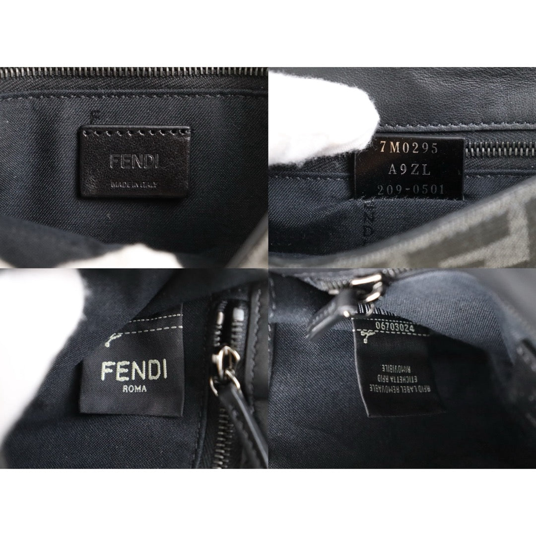 Include Entrupy Certificate of Authenticity｜Very Good ( Rank A)｜ FENDI Marsupio Baguette Bumbag Shoulder Bag  Black｜S26090709
