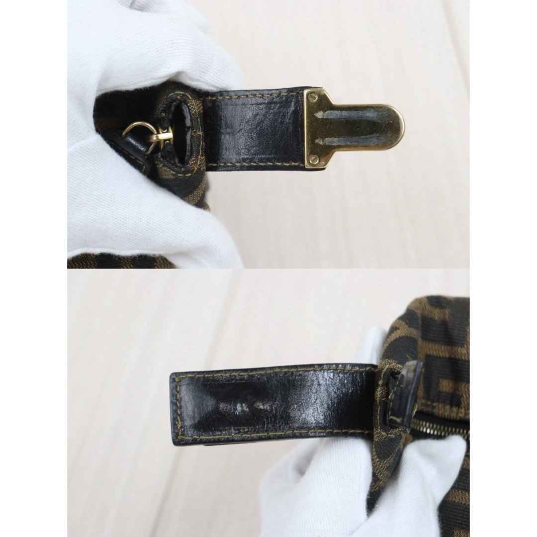 Include Entrupy Certificate of Authenticity｜Very Good ( Rank A)｜ FENDI PM Zucca Handbag ｜26090803
