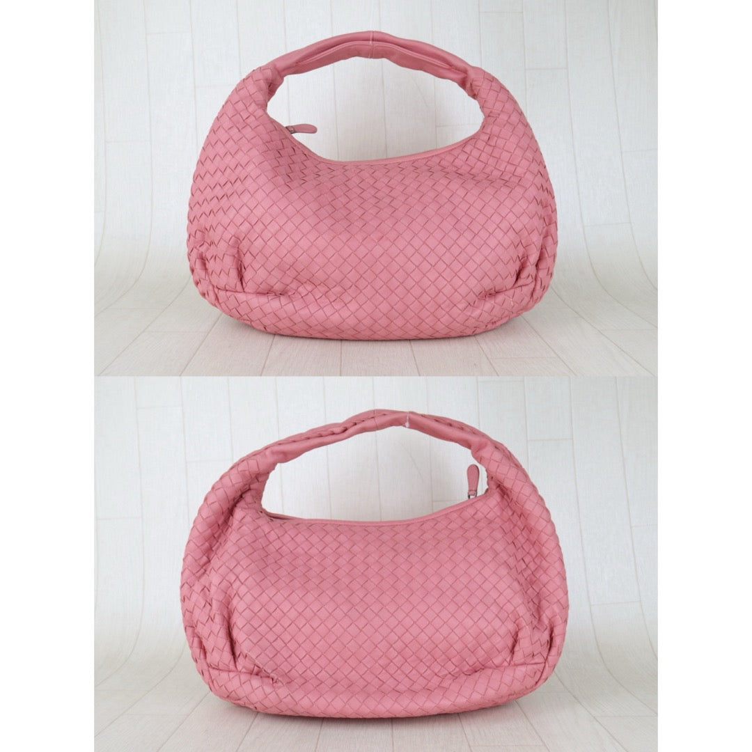 Very Good ( Rank A)｜ Bottega Veneta Lamb Skin Braid Shoulder Bag Rose Pink｜S26022612