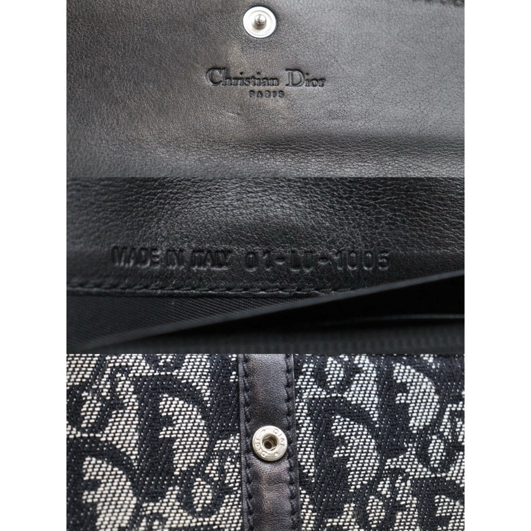 Good ( Rank AB)｜ Dior Trotter  Black Long Wallet｜25103102