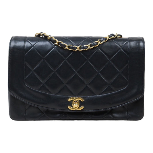 Rank AB｜ CHANEL Matrasse Diana 25 Lamb Skin  Chain Bag Made in 1989-1991 Year｜P24061130